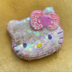 hello kitty sequin beaded coin purse